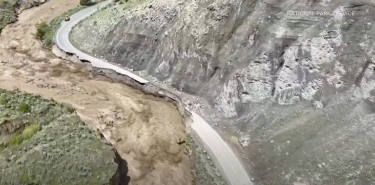 Yellowstone roads severely damaged by flooding