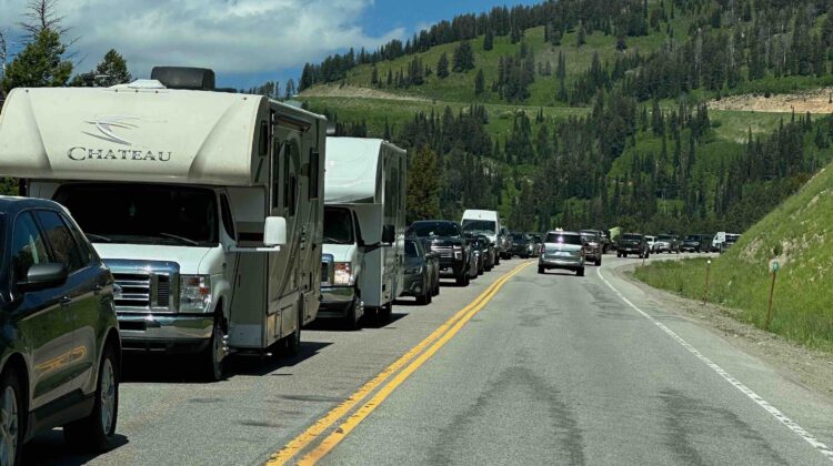 Teton Pass traffic jam